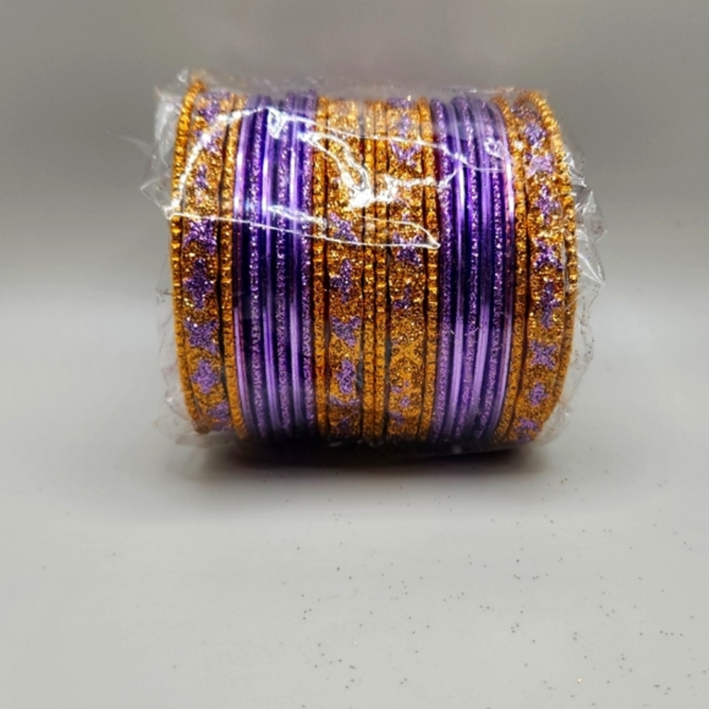 Purple‎ And Gold Bracelets/Bangles